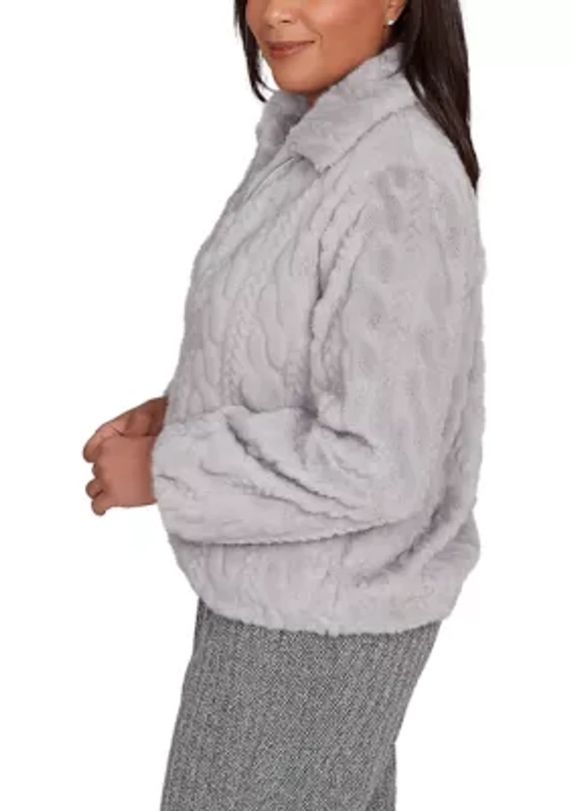 Women's Jet Setter Sculpted Faux Fur Jacket