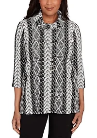 Women's Jet Setter Cable Jacquard Top