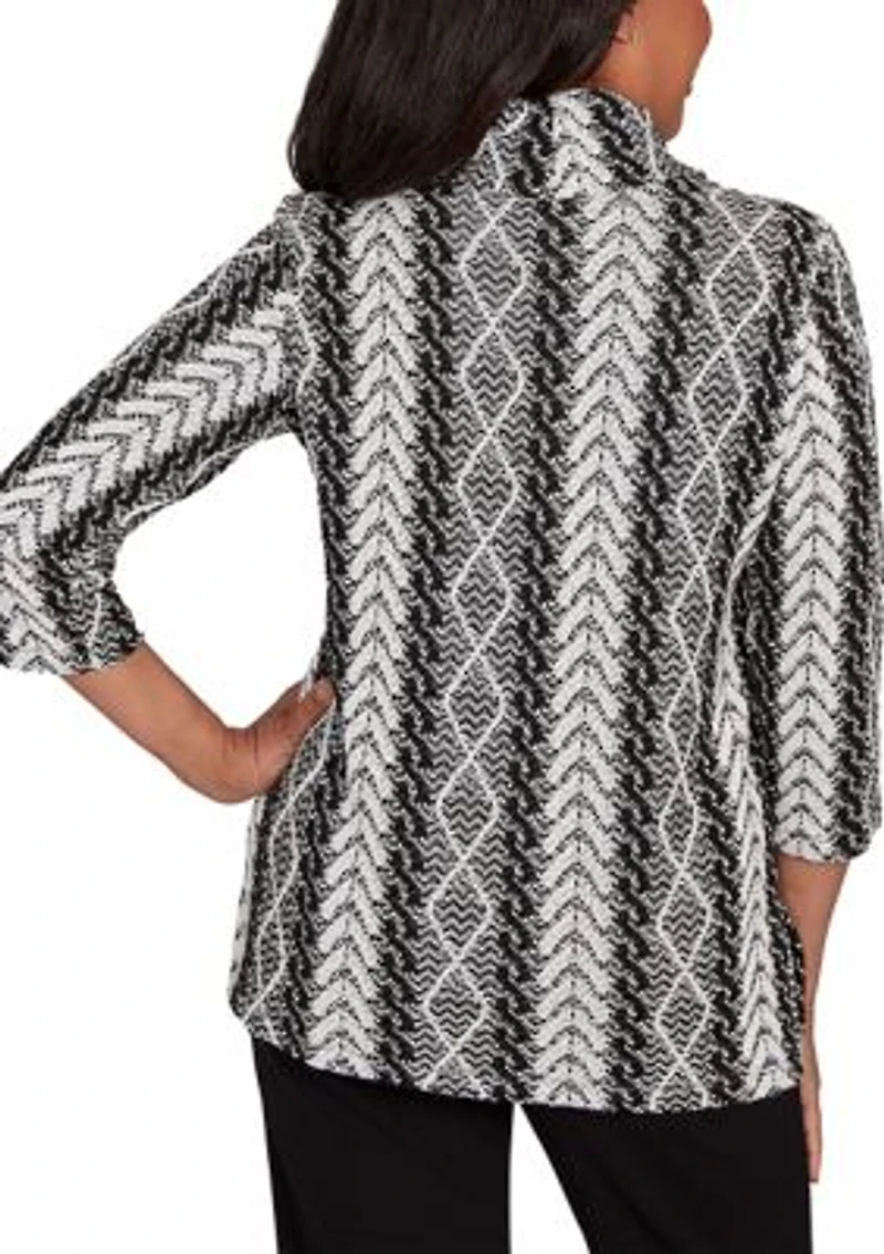 Women's Jet Setter Cable Jacquard Top