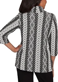 Women's Jet Setter Cable Jacquard Top