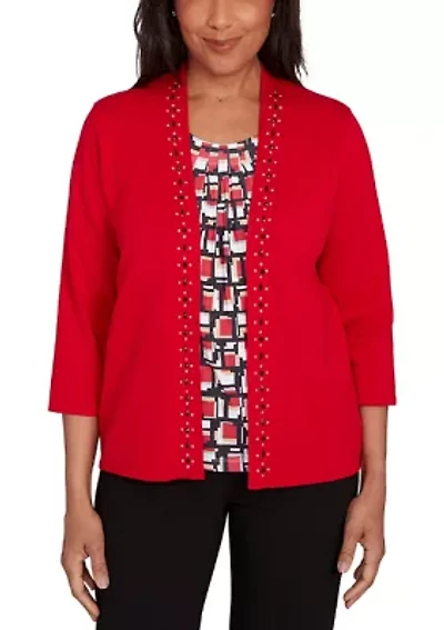 Women's Jet Setter Geometric Inner Two One Sweater