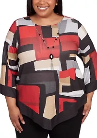 Plus Jet Setter Color Block Top