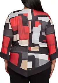 Plus Jet Setter Color Block Top