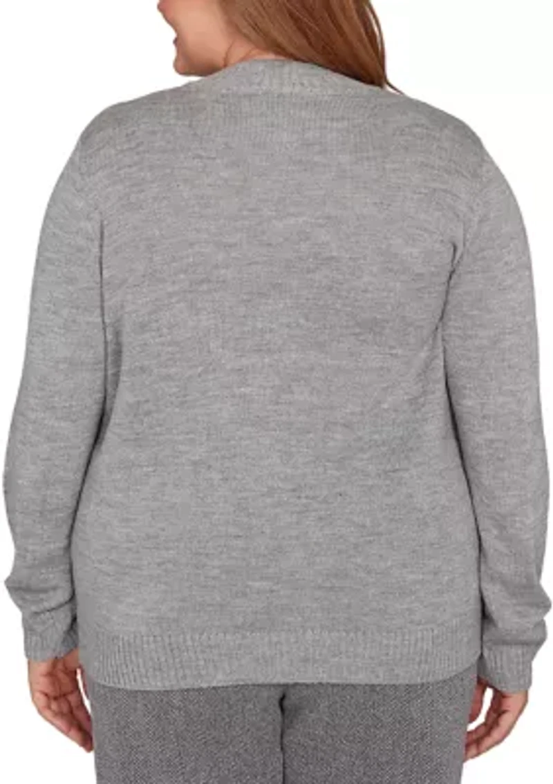 Plus Jet Setter Soutache Floral Yoke Top