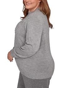 Plus Jet Setter Soutache Floral Yoke Top