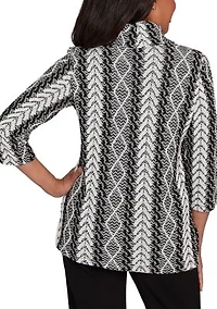Petite Jet Setter Cable Jacquard Top