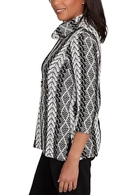 Petite Jet Setter Cable Jacquard Top