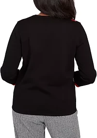 Petite Jet Setter Zebra Colorblock Top