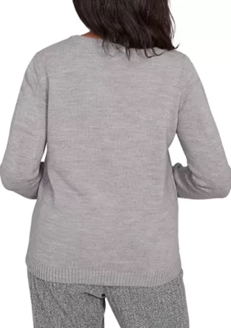 Petite Jet Setter Soutache Floral Yoke Top