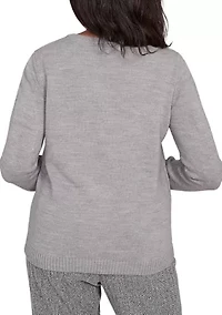 Petite Jet Setter Soutache Floral Yoke Top