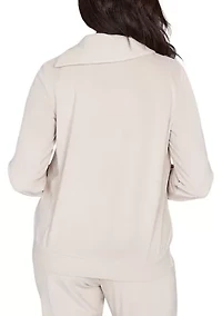 Women's Calm Luxe Envelope Neck Top
