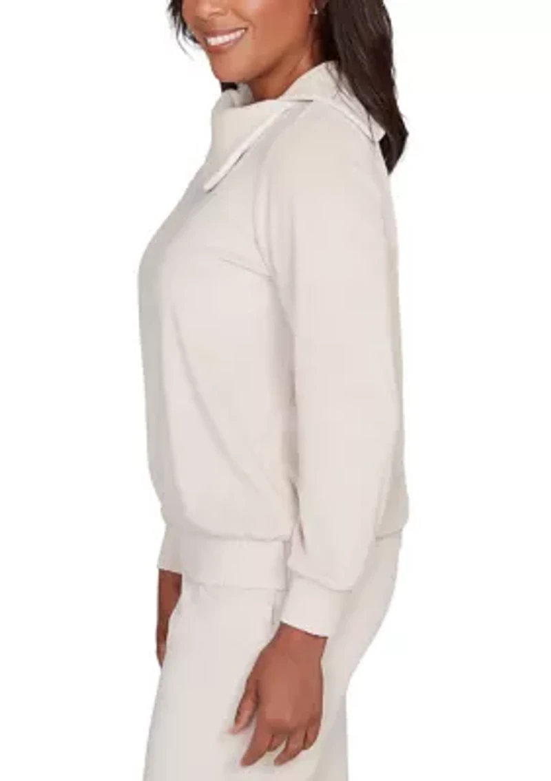 Women's Calm Luxe Envelope Neck Top