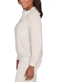 Women's Calm Luxe Envelope Neck Top