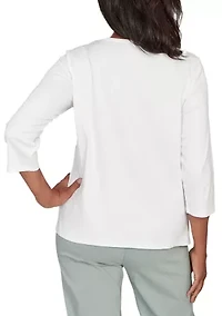 Women's Stockbridge Snowflakes Shimmer Top