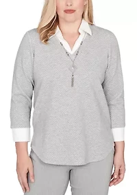 Women's Stockbridge Diamond Jacquard Two One Top