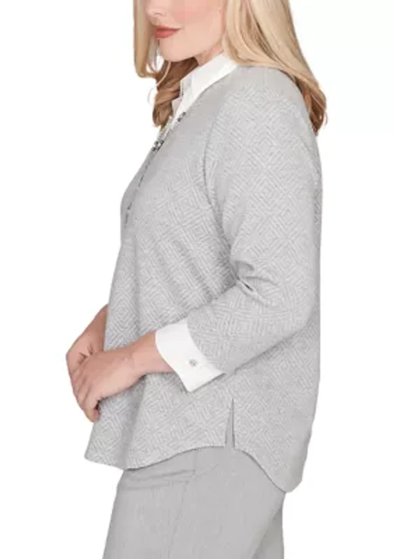 Women's Stockbridge Diamond Jacquard Two One Top