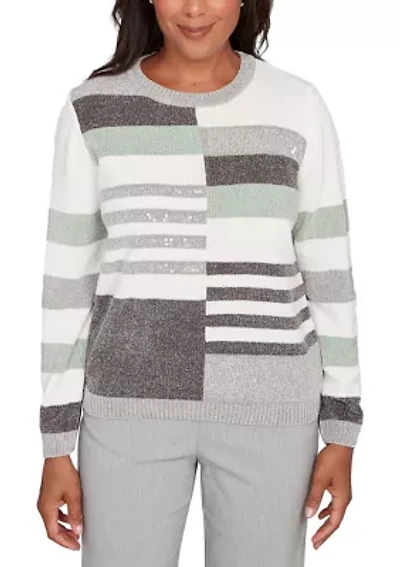 Women's Stockbridge Stripe Colorblock Chenille Top