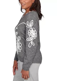 Women's Stockbridge Soutache Floral Top