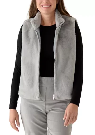 Petite Stockbridge Faux Fur Vest