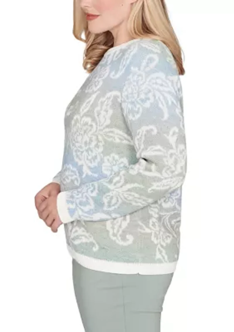 Petite Stockbridge Paisley Ombre Top