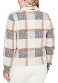 Women's Vienna Plaid Knit Boucle Jacket