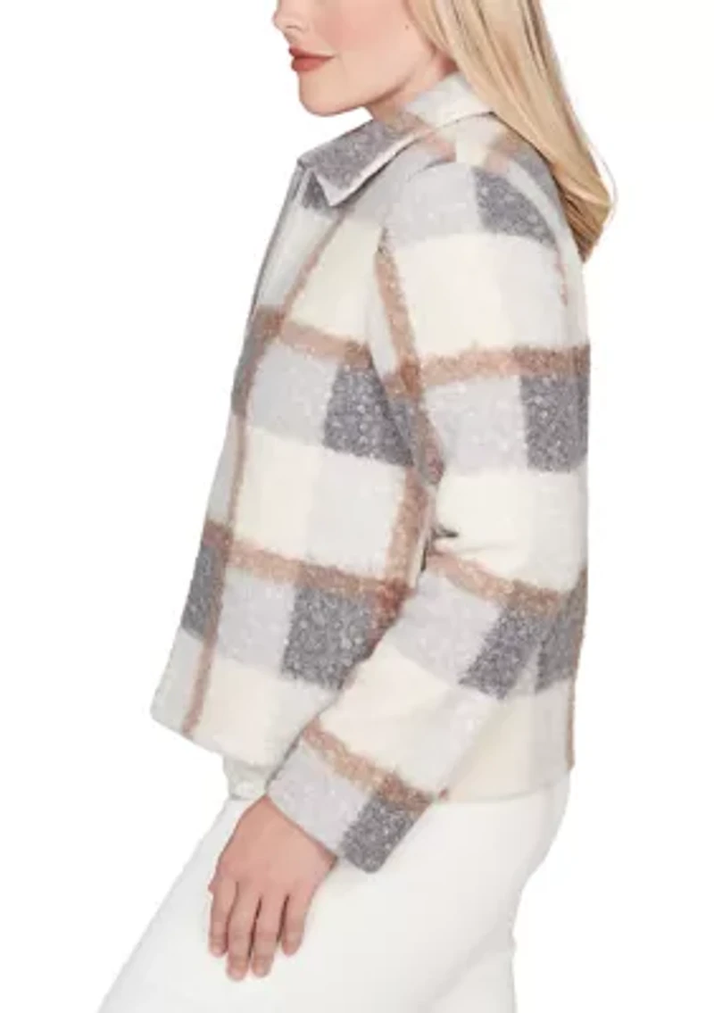 Women's Vienna Plaid Knit Boucle Jacket