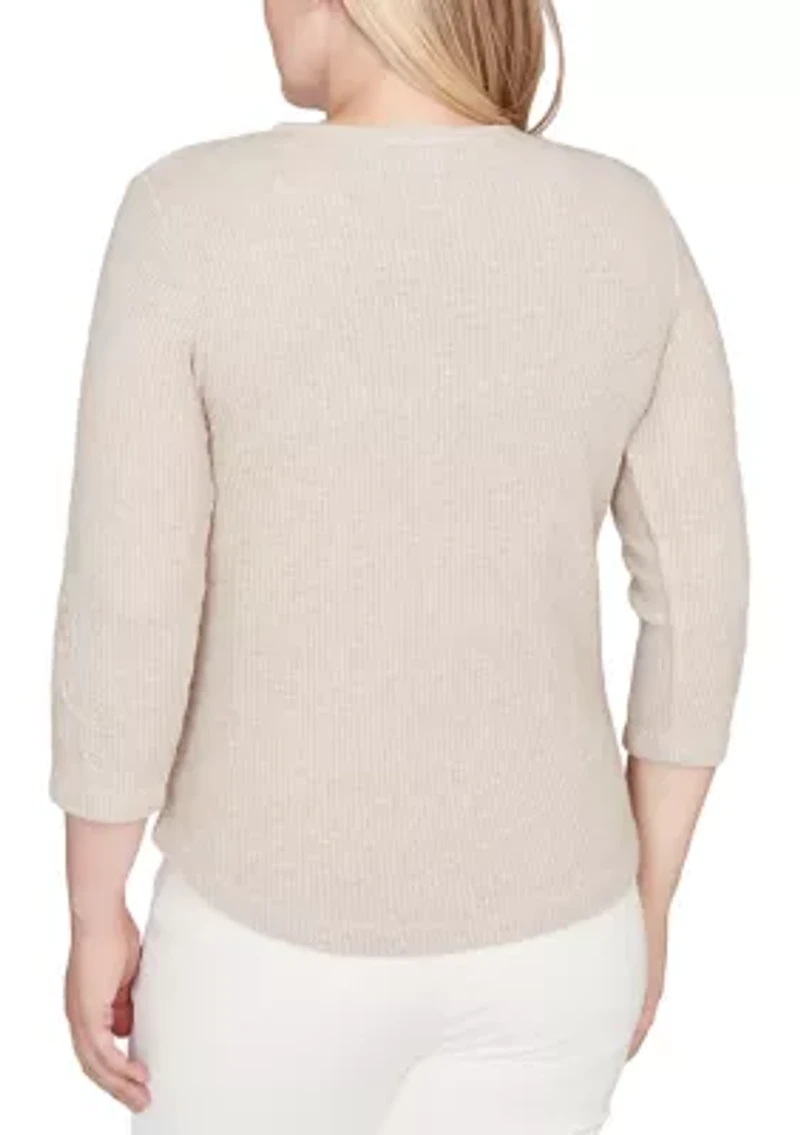 Women's Vienna Asymmetric Floral Soutache Top