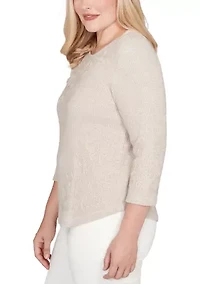 Women's Vienna Asymmetric Floral Soutache Top