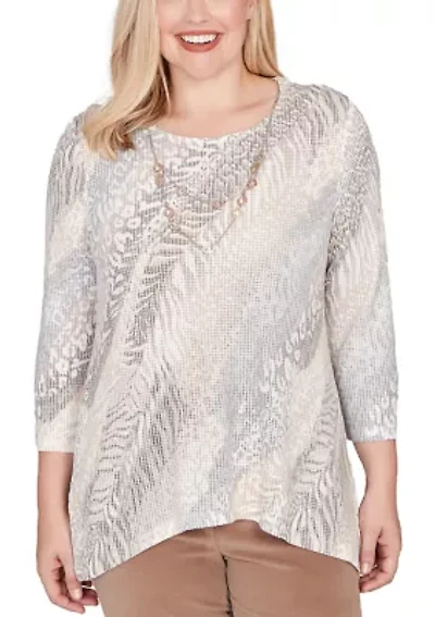 Women's Vienna Diagonal Animal Top