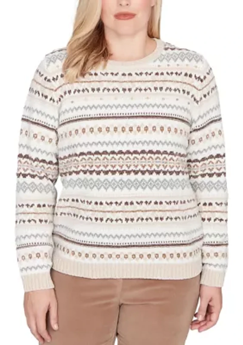 Women's Vienna Geometric Biadere Chenille Sweater