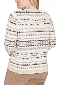 Women's Vienna Geometric Biadere Chenille Sweater