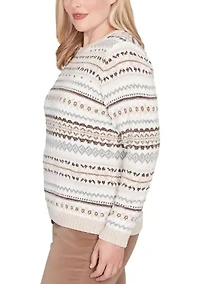 Women's Vienna Geometric Biadere Chenille Sweater