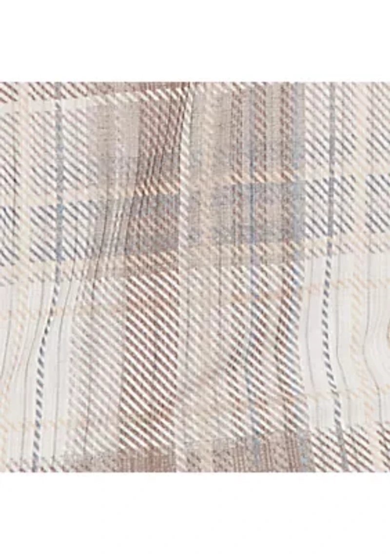 Plus Vienna Plaid Cowl Neck Knit Top