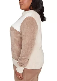 Plus Vienna Colorblock Sweater