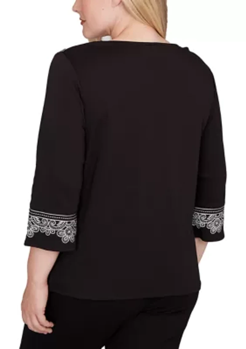 Women's Barcelona Scroll Yoke Top