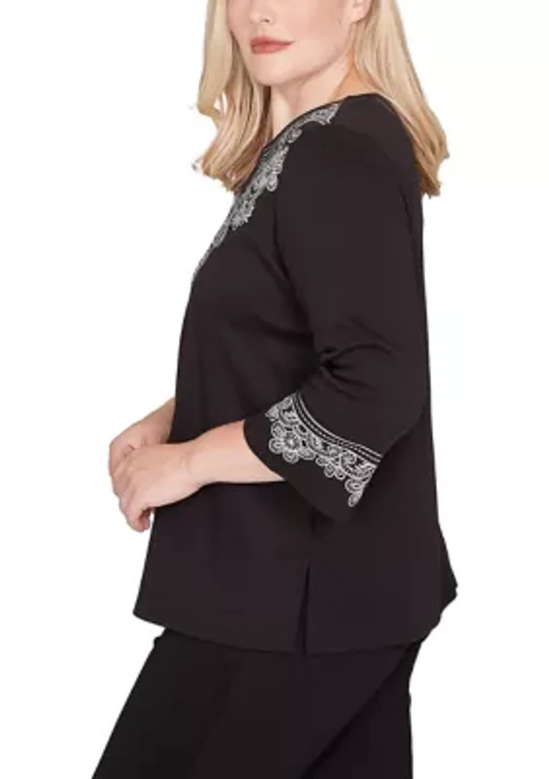 Women's Barcelona Scroll Yoke Top
