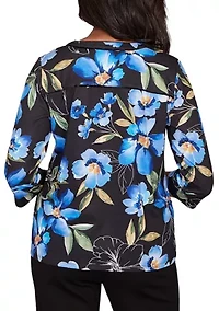 Women's Barcelona Watercolor Floral Top