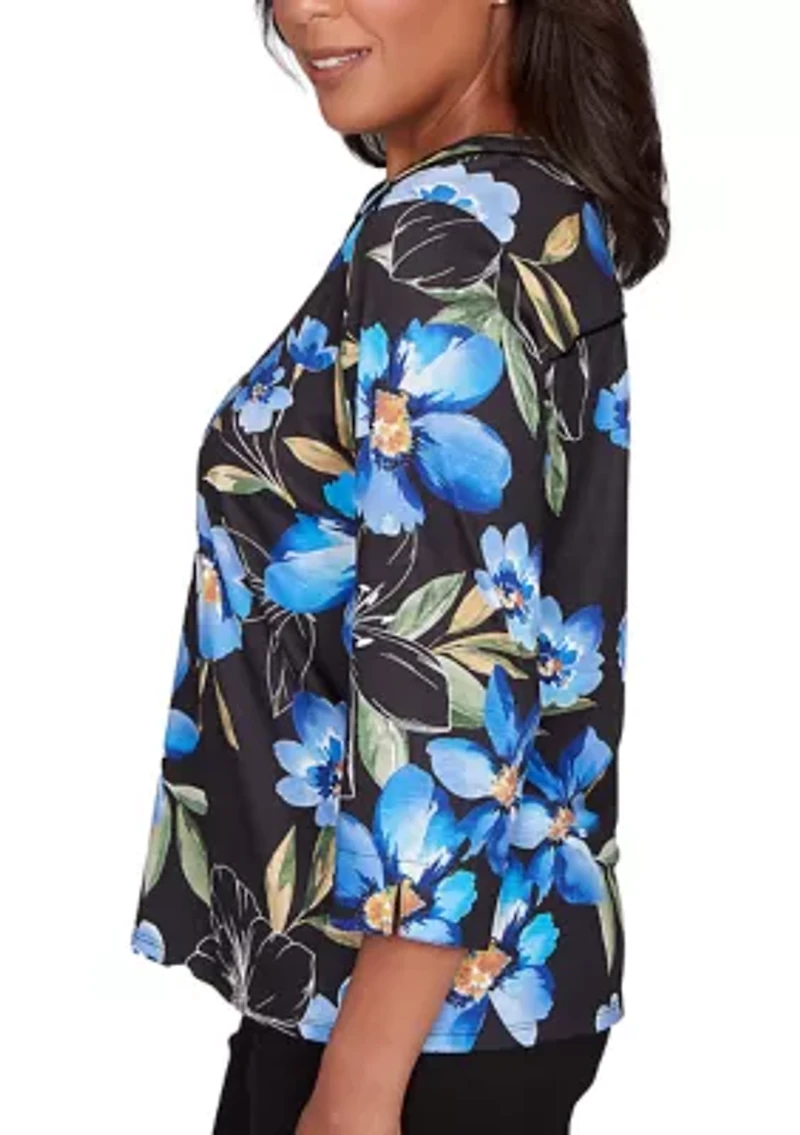 Women's Barcelona Watercolor Floral Top