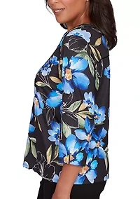 Women's Barcelona Watercolor Floral Top