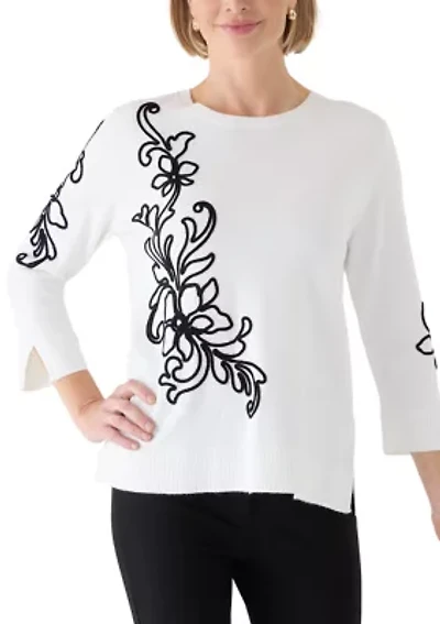 Women's Soutache Floral Blouse