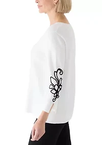 Women's Soutache Floral Blouse