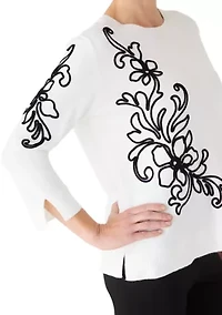 Women's Soutache Floral Blouse