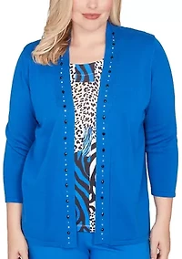 Women's Barcelona Vertical Animal Two One Top