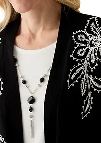 Women's Floral Soutache Two One Sweater