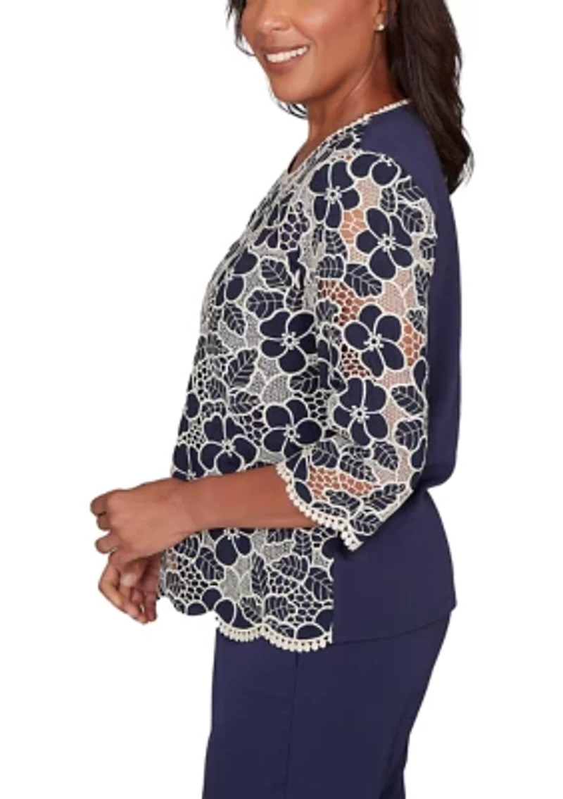 Women's Saratoga Springs Floral Lace Top