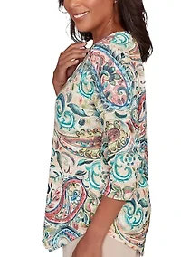 Women's Saratoga Springs Paisley Top