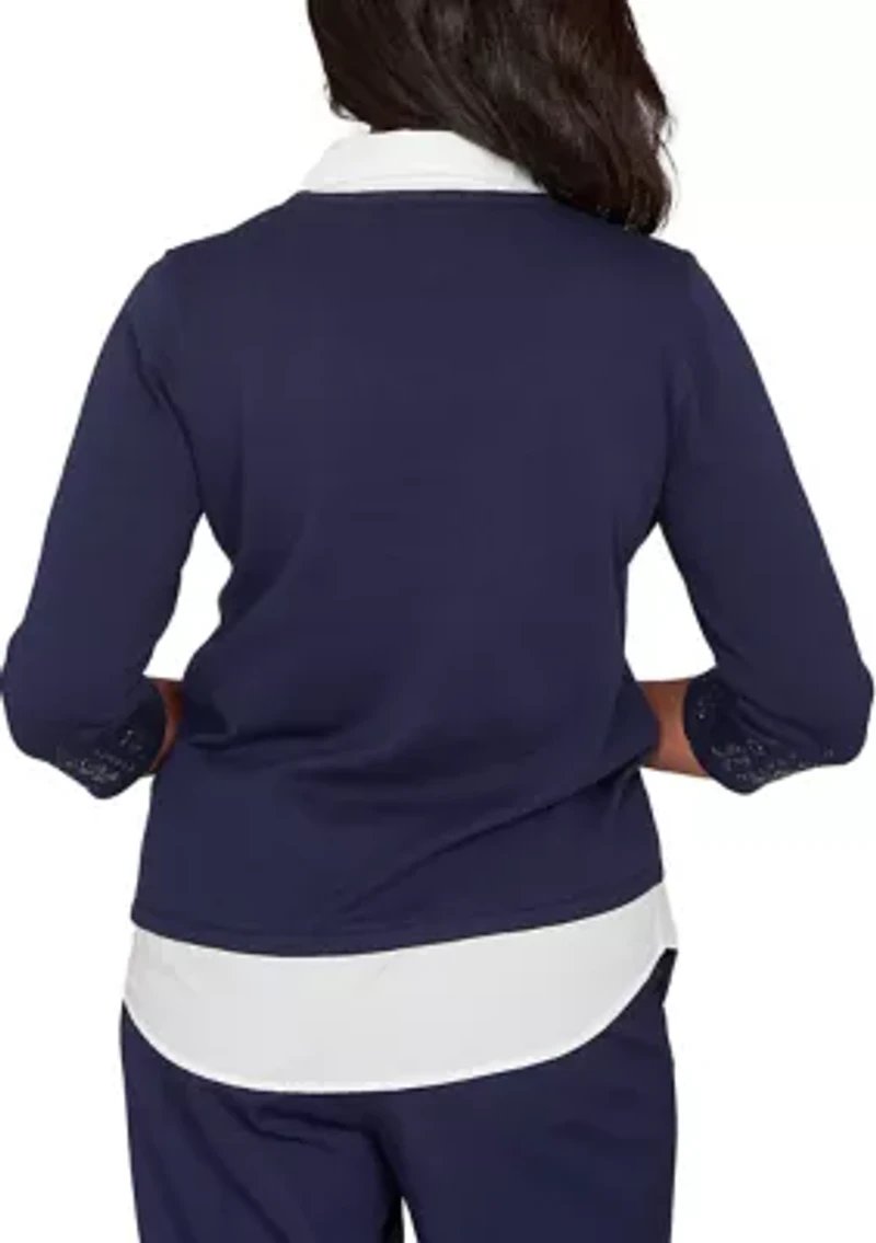 Women's Saratoga Springs Texture Heat Set Two One Top