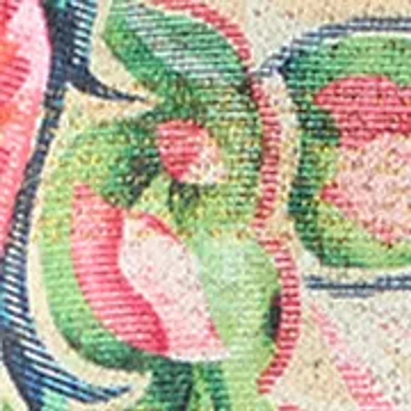 Petite Three-Quarter Sleeves Asymmetrical Hem Paisley Top