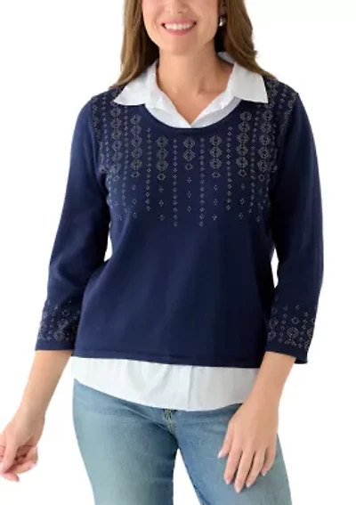 Petite Textured Sweater