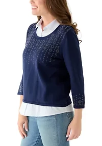 Petite Textured Sweater